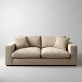 Canapé 2 places beige en polyester avec coussins amovibles 180 x 90 x 85 cm
