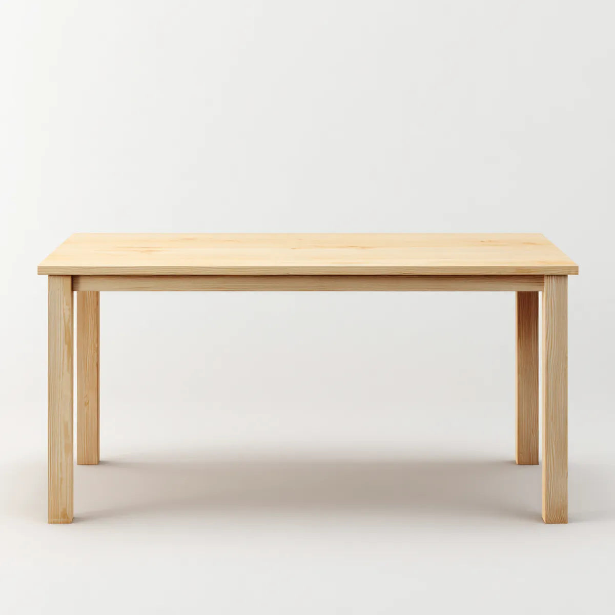 Bureau droit naturel 140 x 70 x 75 cm en pin massif rectangulaire